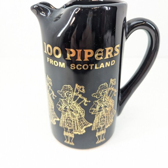100 Pipers From Scotland Seagram's Scotch Whisky Advertising Pub Jug Water Jug - Picture 5 of 7